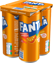 Fanta Pomeranč 4x0,33l plech